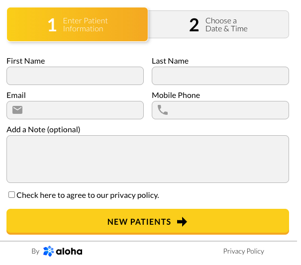 online scheduling on a website